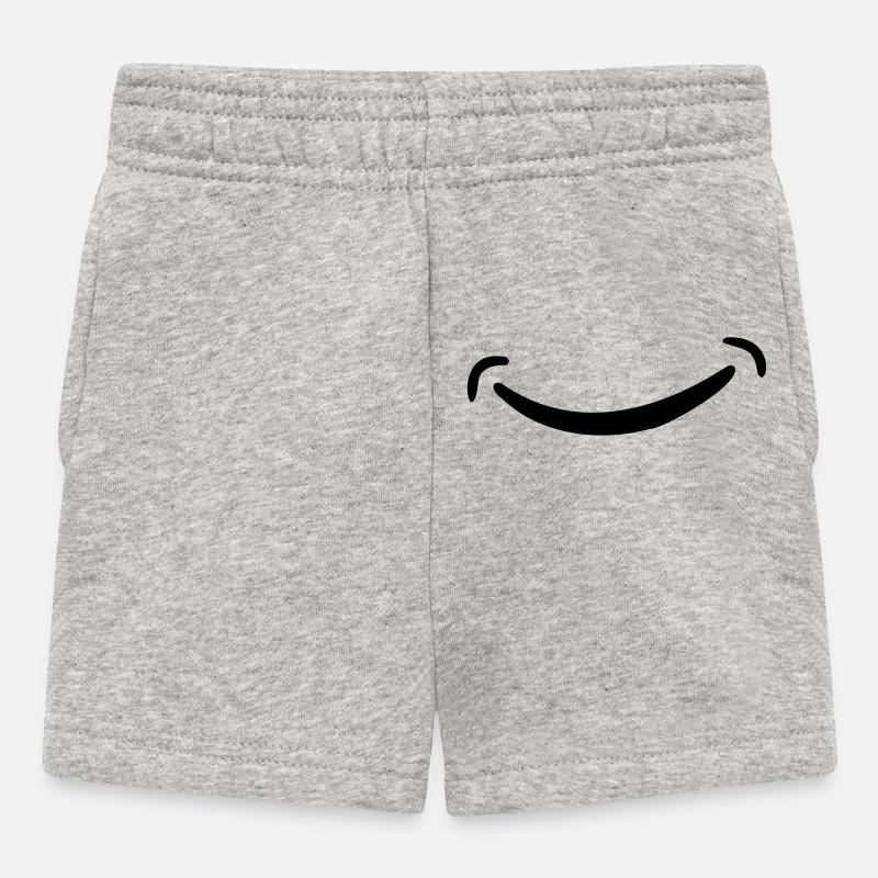 Smile - Baby Shorts - heather grey