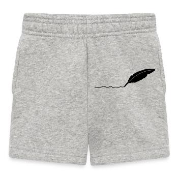 writing pen - Baby Shorts - heather grey - Front