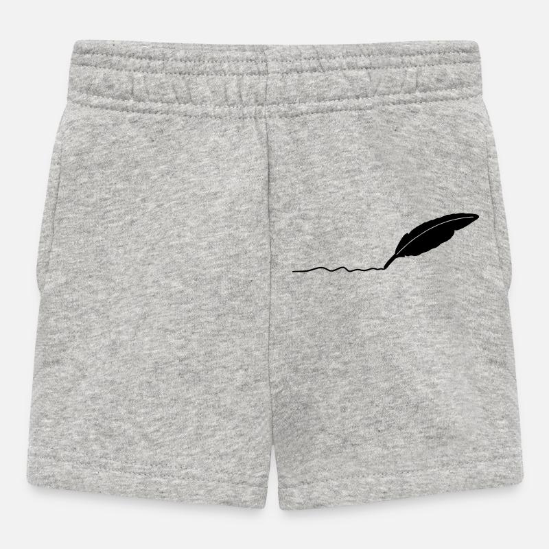 writing pen - Baby Shorts - heather grey
