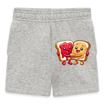 Toast & Marmelade: PBJ-Freundschaft - Baby Shorts - Grau meliert - Vorne