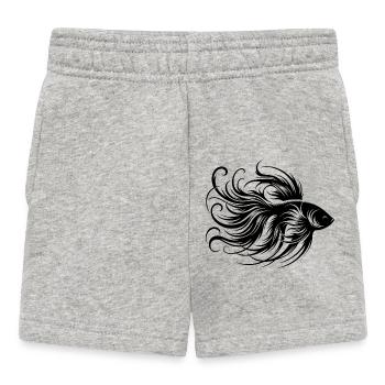 Prächtiger Kampffisch Gattung Labyrinthfisch - Baby Shorts - Grau meliert - Vorne