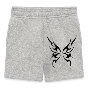 Neo-Stammes-Schmetterling - Baby Shorts - Grau meliert - Vorne