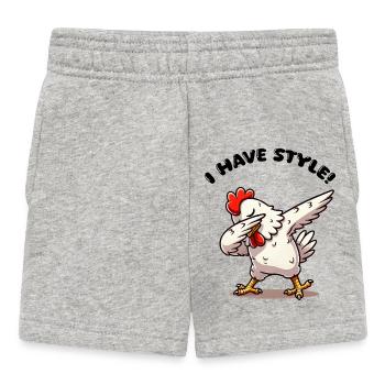 dabber du poulet - Short Bébé - gris chiné - Devant