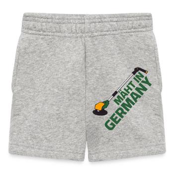 Rasentrimmer Rasen mähen - Mäht in Germany - Baby Shorts - Grau meliert - Vorne