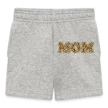 MOM Leopard Print Muster - Baby Shorts - Grau meliert - Vorne