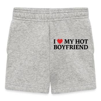 I love my hot friend - Baby Shorts - heather grey - Front