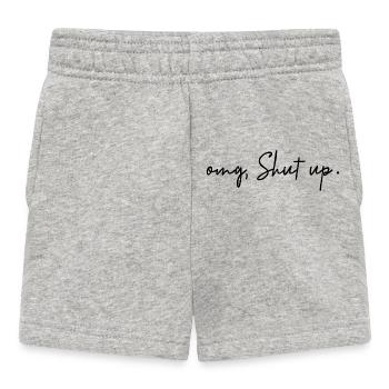 Omg, Shut Up - Humour Sarcasme Minimaliste - Short Bébé - gris chiné - Devant