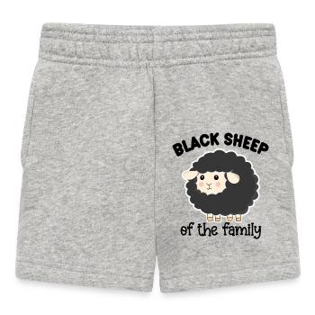 Mouton noir de la famille - Short Bébé - gris chiné - Devant