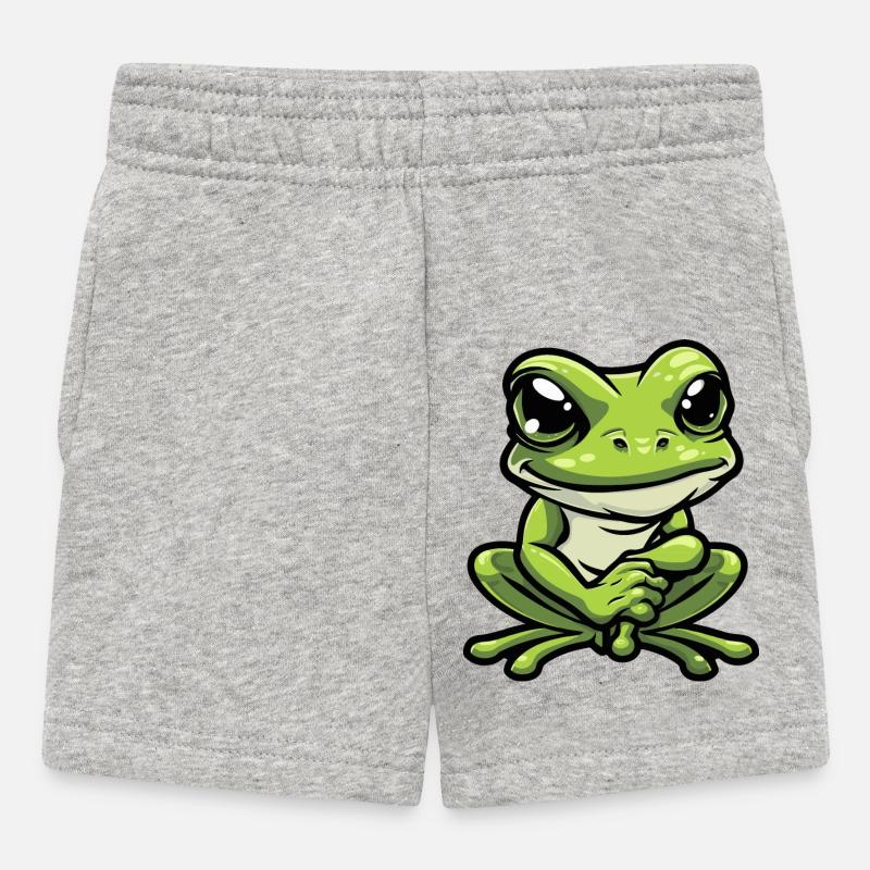 Frog Comic - Baby Shorts - heather grey