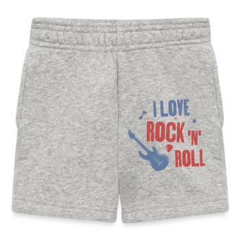 J’adore le rock and roll - Short Bébé - gris chiné - Devant