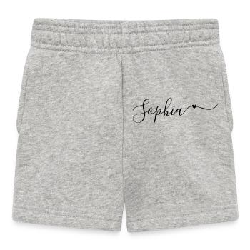 Sophia Nom Prénom Décoratif - Short Bébé - gris chiné - Devant