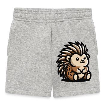 Hedgehog spiky fluffiness - Baby Shorts - heather grey - Front