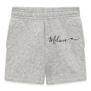 Melina Name Vorname Dekorativ - Baby Shorts - Grau meliert - Vorne