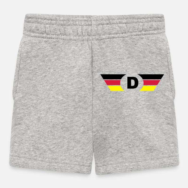 Allemagne drapeau / symbole haut - Short Bébé - gris chiné