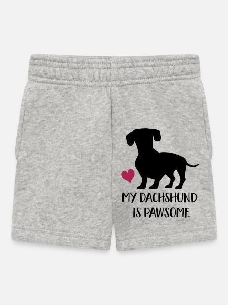 Dackel - Baby Shorts - Grau meliert