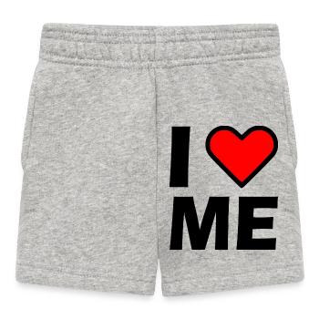 I love me - Short Bébé - gris chiné - Devant