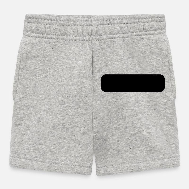 Rectangle arrondi - Short Bébé - gris chiné