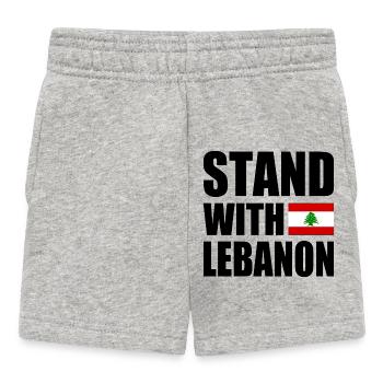 STAND WITH LEBANON - Baby Shorts - heather grey - Front