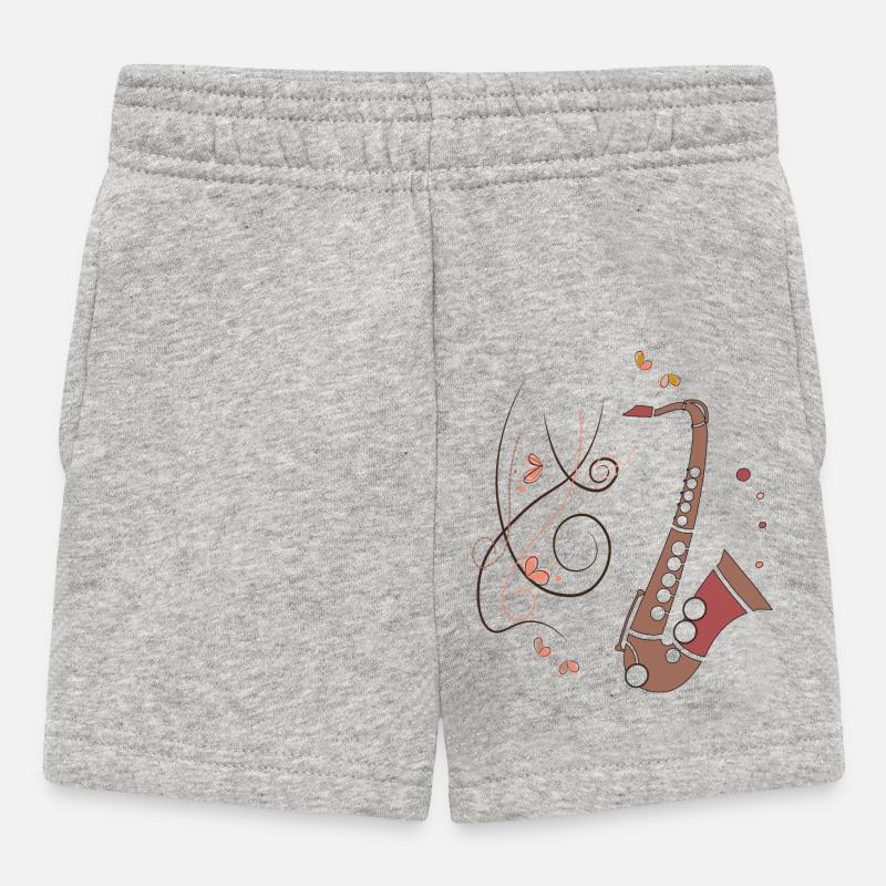 Saxophone Instrument de musique - Short Bébé - gris chiné