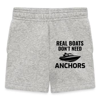Speedboat Adventure Art for Boaters Ocean Lovers - Baby Shorts - heather grey - Front