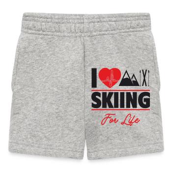 Le ski, c’est ma vie, idée cadeau - Short Bébé - gris chiné - Devant