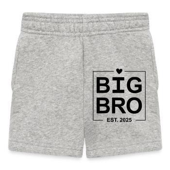 Big Bro Est 2025 - Baby Shorts - heather grey - Front