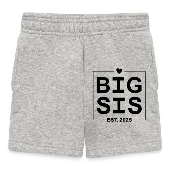 Big Sis Est 2025 - Baby Shorts - heather grey - Front
