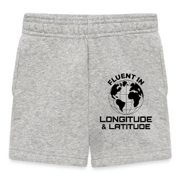 Fluent Longitude Latitude GIS Globe - Short Bébé - gris chiné - Devant