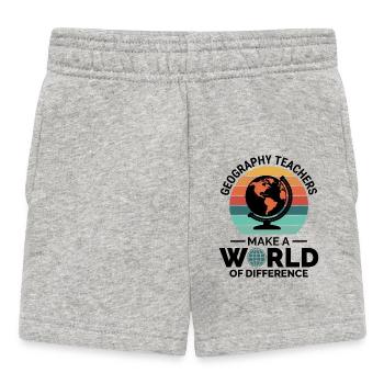 Geography Teachers Globe World Difference - Baby Shorts - heather grey - Front