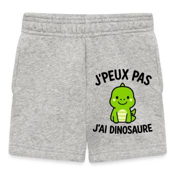 J’peux pas, j’ai dinosaure mignon Kawaii - Short Bébé - gris chiné - Devant