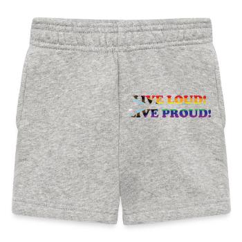 Queer - Vivre fort - Vivre fier - Short Bébé - gris chiné - Devant