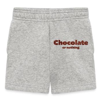 Motif chocolat avec effet 3D - Short Bébé - gris chiné - Devant