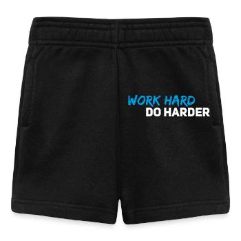Work hard do harder - Baby Shorts - Schwarz - Vorne
