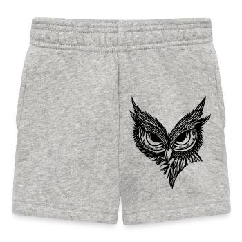 Eule - Baby Shorts - Grau meliert - Vorne
