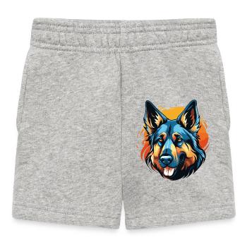 German Shepherd - Baby Shorts - heather grey - Front
