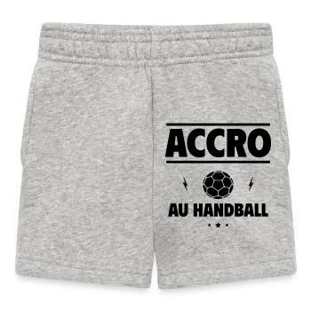 accro au handball - Short Bébé - gris chiné - Devant