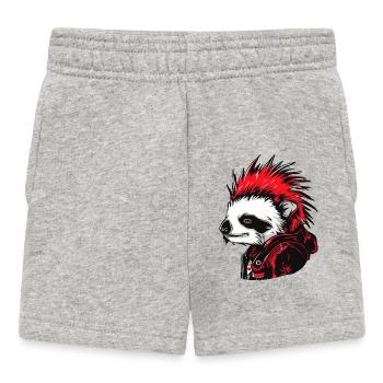 Cooles Punkrock Faultier - Baby Shorts - Grau meliert - Vorne