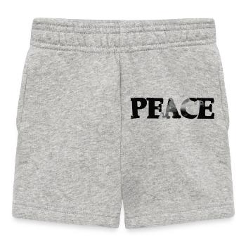 Frieden - weiße Taube - Baby Shorts - Grau meliert - Vorne
