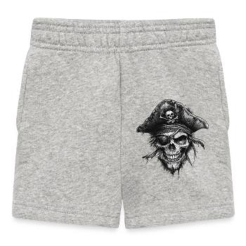 Crâne de pirate - Short Bébé - gris chiné - Devant