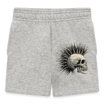 Horreur Punk Zombie Mohawk - Short Bébé - gris chiné - Devant