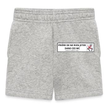 Panneau WC Propreté - Short Bébé - gris chiné - Devant