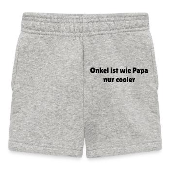 Cooler Onkel Spruch für Neugeborene - Baby Shorts - Grau meliert - Vorne
