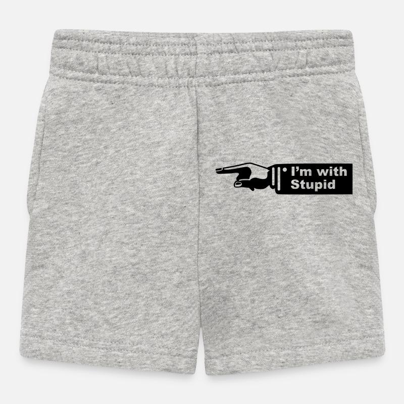 im with stupid - Short Bébé - gris chiné