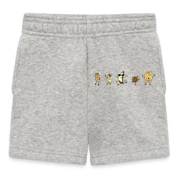 Nut Nuts Veggie Vegan Food Funny Message - Baby Shorts - heather grey - Front