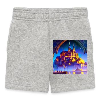 Mont Saint Michel - Château de rêve - Short Bébé - gris chiné - Devant