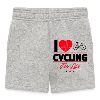 I love cycling for life - Baby Shorts - heather grey - Front