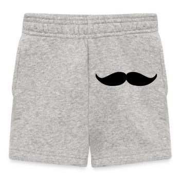 Moustache de morse - Short Bébé - gris chiné - Devant