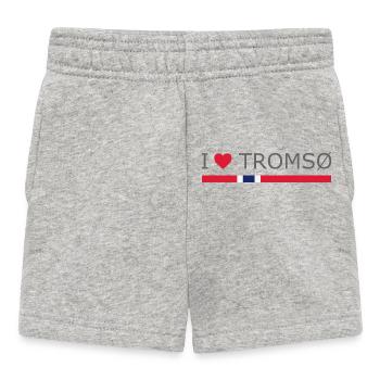 I love Tromso - Norway - Norge - Norwegen - Baby Shorts - Grau meliert - Vorne