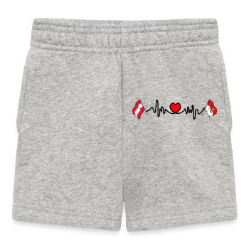 Battement de cœur du drapeau de Salzbourg - Short Bébé - gris chiné - Devant