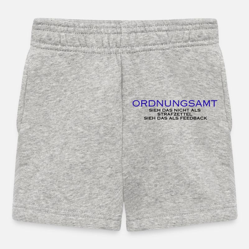 Ordnungsamt Sieh das als Feedback - Baby Shorts - Grau meliert